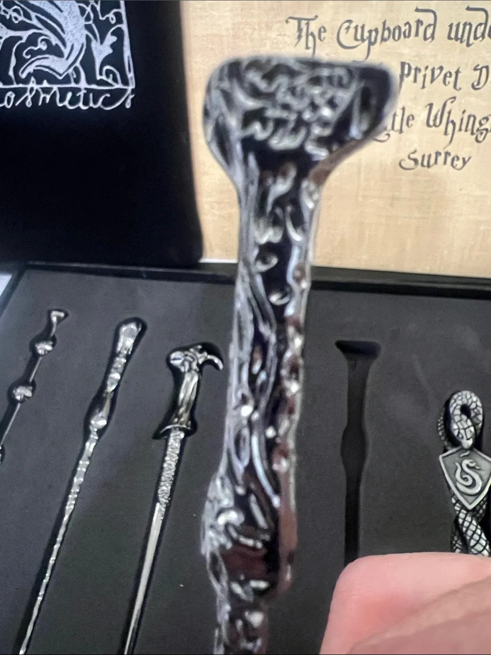 Wizard-Themed Black Brush & Comb Set. Harry Potter themed. New in box